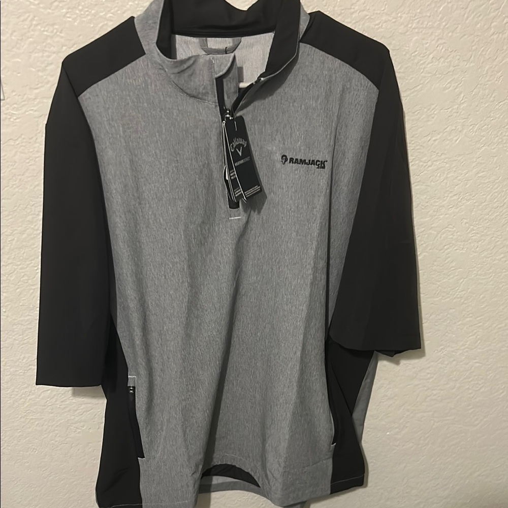 Callaway Men's Gray and Black Golf Shirt